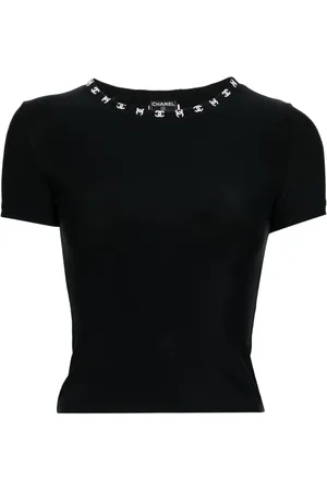 CHANEL Playera con logo CC 1997