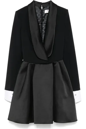 Elisabetta Franchi Vestido corto con diseño plisado