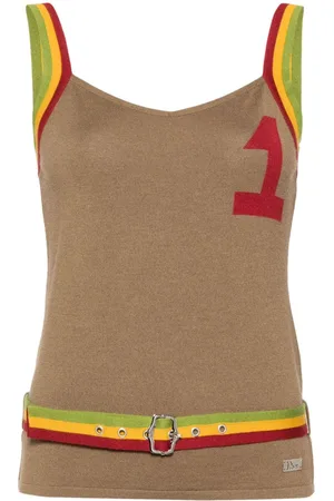 Dior Top tejido con números estampados 2004