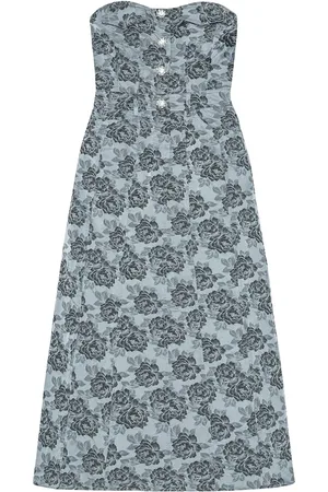 Ganni Vestido midi Botanical