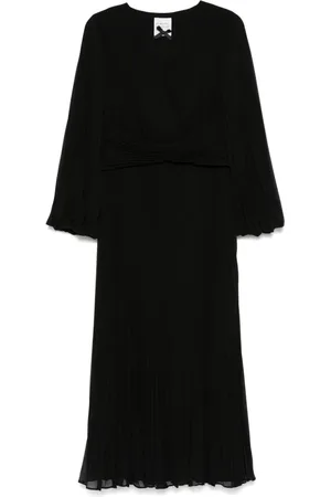 Edward Achour Paris Vestido midi con detalle de pliegues