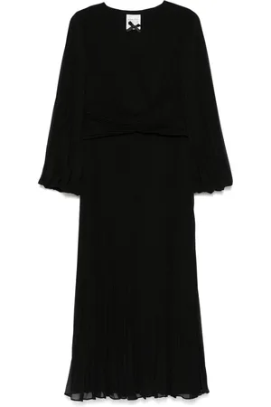 Edward Achour Paris Vestido midi con detalle de pliegues