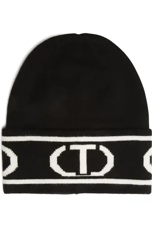 Twin-Set Gorro con logo en jacquard
