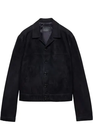 Prada Chamarra estilo blusón de gamuza