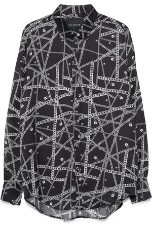 John Richmond Camisa con cadenas estampadas