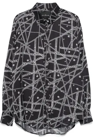 John Richmond Camisa con cadenas estampadas