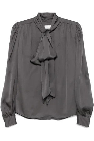 Saint Laurent Blusa de charmeuse de seda