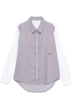 Random Identities Camisa con rayas estampadas