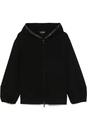 Emporio Armani Hoodie con cierre y logo de águila