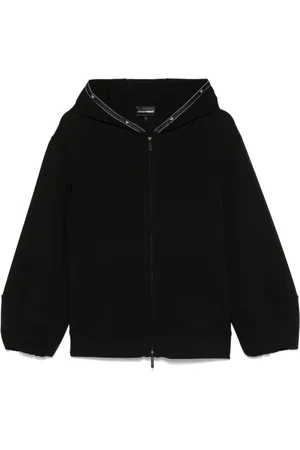 Emporio Armani Hoodie con cierre y logo de águila