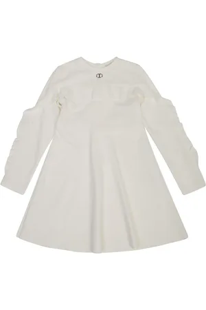 Twin-Set Vestido con volantes y placa del logo