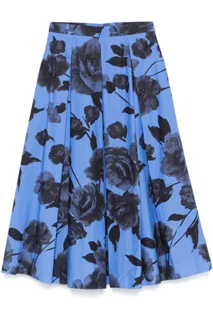 Erdem Falda midi con diseño plisado