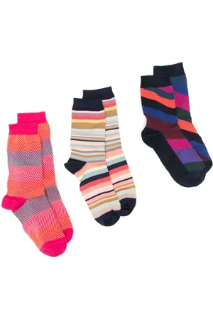 Paul Smith Set de tres pares de calcetines con motivo de rayas