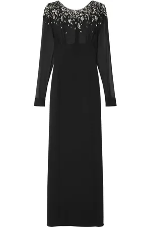 VERSACE Vestido largo con detalles de cristal