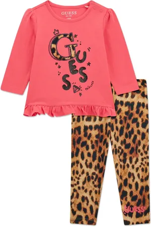Guess Set de dos pantalones con estampado de leopardo