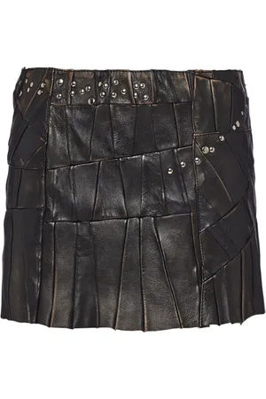 Prada Falda corta con diseño patchwork y apliques