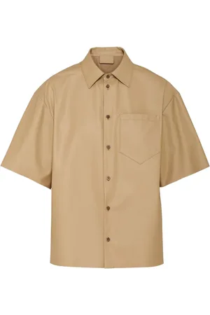 Prada Camisa de cuero con botones