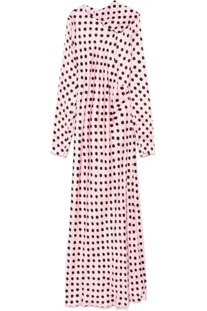 Msgm Vestido largo con estampado de lunares