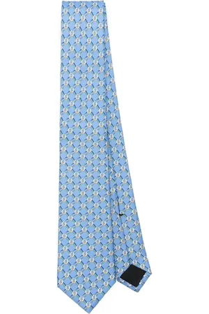 Gucci Corbata de seda con motivo G entrelazado en jacquard