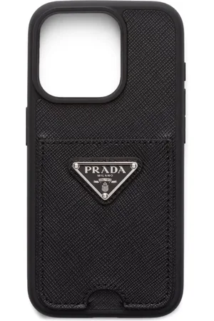 Prada Funda para iPhone 15 Pro con logo triangular