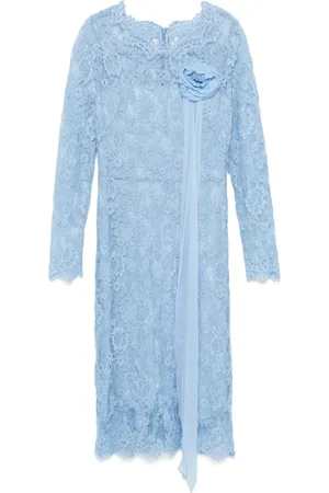 ERMANNO SCERVINO Vestido midi con encaje floral