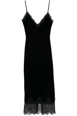 NISSA Vestido midi de terciopelo