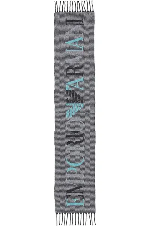 Emporio Armani Bufanda con logo en intarsia