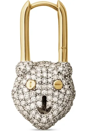 Maria Black Arete For The Love Of Ted en oro amarillo de 14kt con diamantes