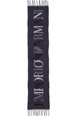 Emporio Armani Bufanda con logo en intarsia