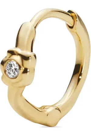 Maria Black Arete Flora en oro amarillo de 14kt con diamante