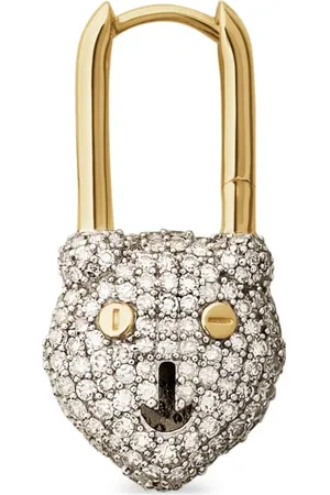 Maria Black Arete For The Love Of Ted en oro amarillo de 14kt con diamantes
