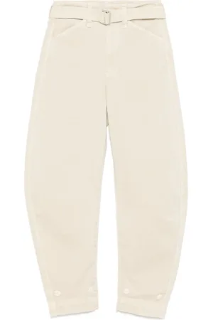 LEMAIRE Pantalones tapered con cinturón