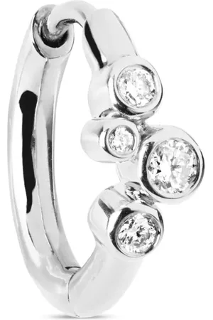 Maria Black Arete Elena en oro blanco de 14kt con diamante