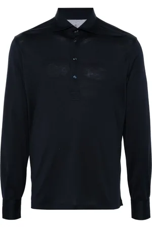 Brunello Cucinelli Playera tipo polo de tejido jersey