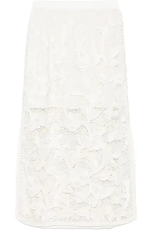 ZIMMERMANN Falda midi de crochet