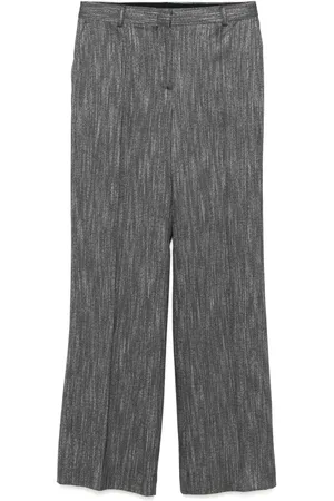 Alberta Ferretti Pantalones de vestir con motivo de espiga