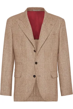 Brunello Cucinelli Blazer con motivo de cuadros