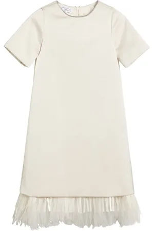 Brunello Cucinelli Vestido estilo suéter con detalle de cadena Monili