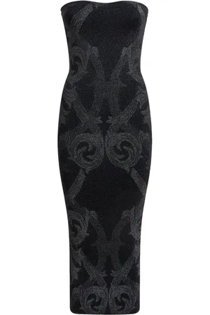 Etro Vestido midi con efecto metalizado en jacquard de x Wolford