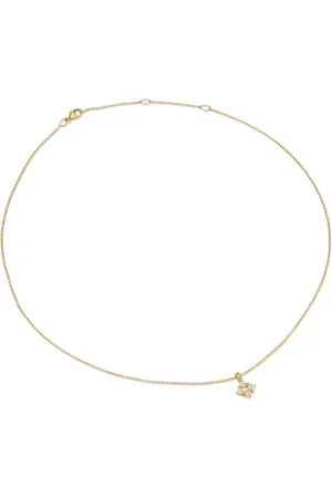 David Yurman Collar Modern Renaissance Pyramid en oro amarillo de 18kt con dije de diamante (1.1mm)