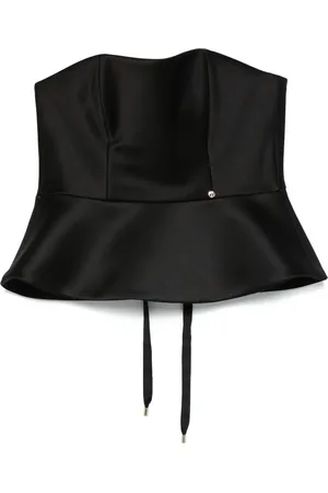 NISSA Top estilo corset de tafetán