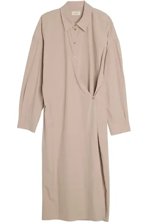 LEMAIRE Vestido midi con diseño cruzado
