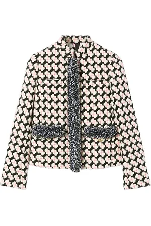 Puccini Chamarra de tweed con flecos