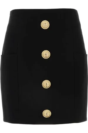 Balmain Falda corta con botones