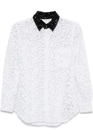 Comme des Garçons Camisa con encaje de guipur