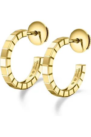 Chopard Aretes Ice Cube en oro amarillo de 18kt