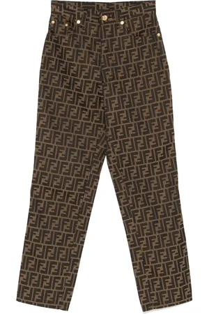 Fendi Pantalones con logo FF en jacquard 1990-2000