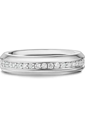 David Yurman Anillo Streamline en oro blanco de 18kt con diamantes de 6mm