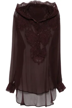 ERMANNO SCERVINO Hoodie de seda con aplique floral