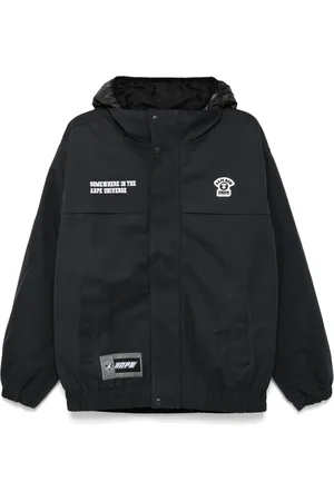 A Bathing Ape Chamarra con capucha y aplique del logo